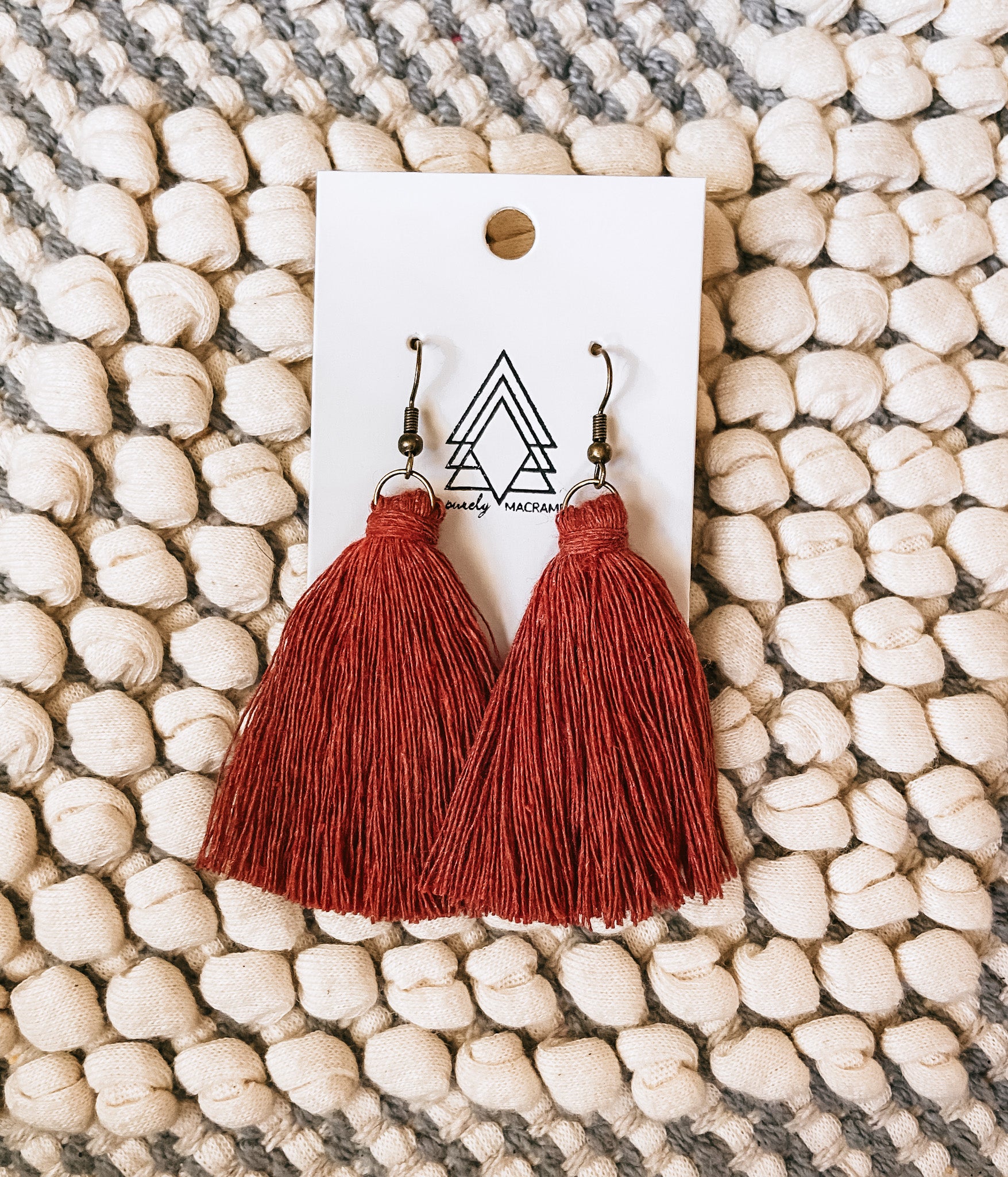 Macrame deals tassel earrings