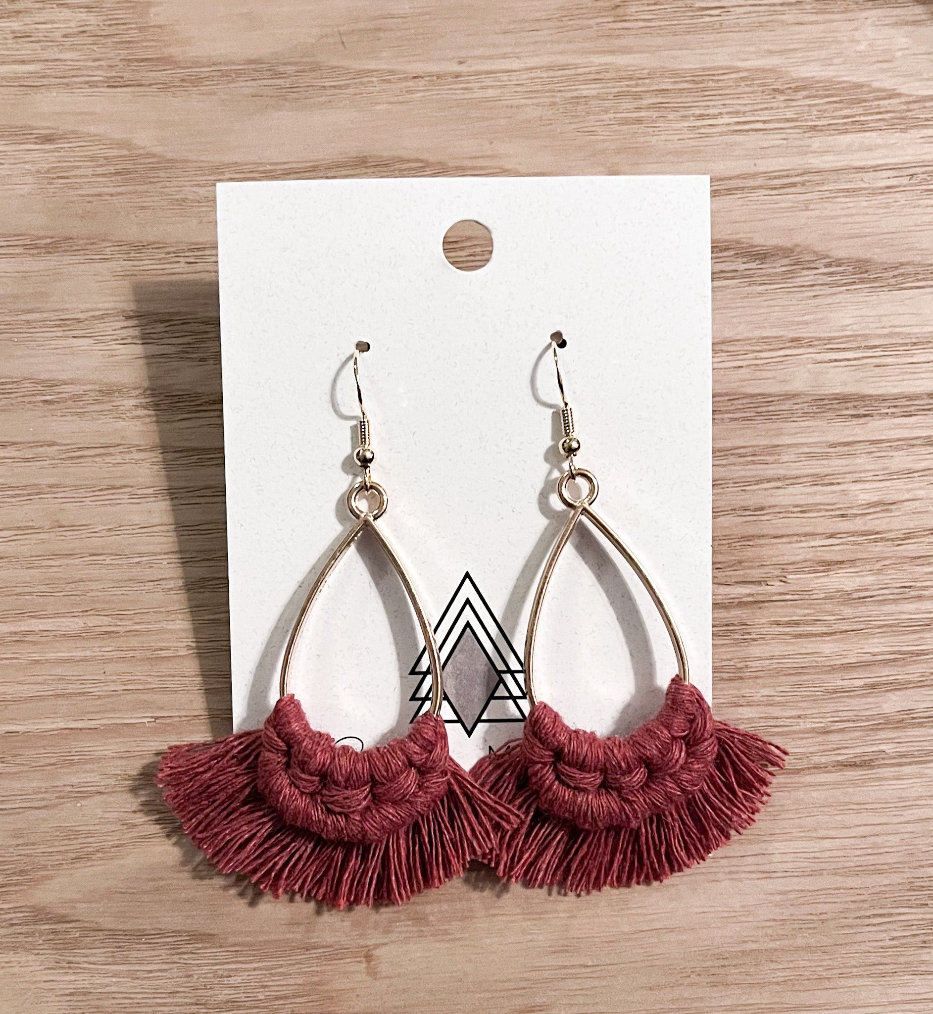 Macrame deals teardrop earrings